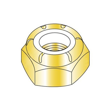NEWPORT FASTENERS Nylon Insert Lock Nut, 5/16"-24, Steel, Yellow Zinc, 2000 PK 904557